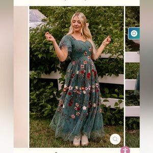 Ivy City Co Flora dress in Jade